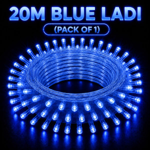 spark world 74 leds 20 m blue steady bulb rice lights