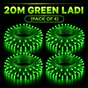 spark world 74 leds 20 m green steady bulb rice lights