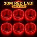 spark world 74 LEDs 20 m Red Steady Bulb Rice Lights