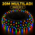 spark world 74 LEDs 20 m Multicolor Steady Bulb Rice Lights