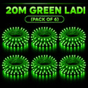 spark world 74 LEDs 20 m Green Steady Bulb Rice Lights