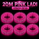 spark world 74 LEDs 20 m Pink Steady Bulb Rice Lights