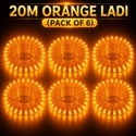 spark world 74 LEDs 20 m Orange Steady Bulb Rice Lights