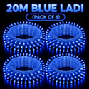 spark world 74 LEDs 20 m Blue Steady Bulb Rice Lights