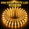 spark world 74 LEDs 20 m Yellow Steady Bulb Rice Lights