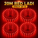 spark world 74 LEDs 20 m Red Steady Bulb Rice Lights