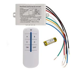 wireless digital wall switch 4-way onoff with rf remote control rf remote control offers broad operational range allowing you to control your lights from distance