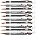 Sparklove Personalized Pens Bulk, Custom Pens with Name/Logo, Customized Black Ink Ballpoint Gifts, Engraved Pen with Stylus, Ideal for Business, Wedding, Birthday, Women, Men Office Metal Pen