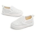 Sparkly Sneakers for Girls 3-12 Years Slip-On Comfort Fit Casual Princess Shoes
