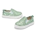 Sparkly Sneakers for Girls 3-12 Years Slip-On Comfort Fit Casual Princess Shoes