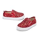 Sparkly Sneakers for Girls 3-12 Years Slip-On Comfort Fit Casual Princess Shoes