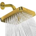 SparkPod Rain Shower Head, 6 Inch Square, Egyptian Gold Finish