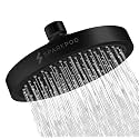 SparkPod Rain Shower Head, 6 Inch Round, Midnight Black Matte Finish