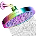 SparkPod Rain Shower Head, 6 Inch Round, Radiant Rainbow Finish