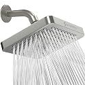 SparkPod Rain Shower Head, 6 Inch Square, Elegant Brushed Nickel Finish