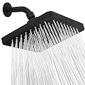 SparkPod Rain Shower Head, 8 Inch Square, Midnight Black Matte Finish