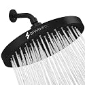 SparkPod Rain Shower Head, 8 Inch Round, Midnight Black Matte Finish