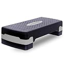 Sparnod Fitness SAS-1000 Aerobic Gym Stepper for Exercise at Home, Adjustable Height, Anti-Skid Surface, Supports up to 225 kg, Compact &amp; Portable, Ideal for Cardio, Strength Training &amp; Pilates (Grey)