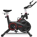 Sparnod Fitness SSB-09B Spin Bike for Home Workout with Belt Drive, 9KG Flywheel, Adjustable Seat &amp; Handlebar, Friction Resistance, LCD Display, Tablet Holder, Max User Weight 110KG (Black)