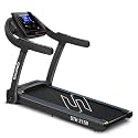 Sparnod Fitness STH-2150 Treadmill for Home Use, Compact Foldable Design, 4 HP Peak DC Motor, 14 km/h Speed, 100 kg User Weight, 12 Preset Programs, LCD Display, Bluetooth Speakers