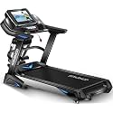 Sparnod Fitness STH-6000 (6 HP Peak) Automatic Treadmill (Free Installation Service) - Foldable Motorized Running Indoor Treadmill for Home Use Black