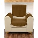 Sparrow World Premium Quilted Sofa Cover Set - Solid Color, Velvet Sofa Panel (Gold Zig Zak 1 Seater+Arm)