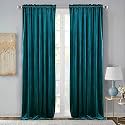 Sparrow World Premium Suede Velvet Curtains for Living Room, Bedroom Pack of 2 Pcs, Turquoise Blue Window 5 Feet