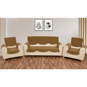 sparrow world premium quilted sofa cover set for 5 seater  3 seater and 2 seater slip covers  velvet panel diamond 5 seaterarm