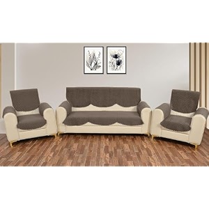 sparrow world solid color premium quilted sofa cover set for 5 seater sofa  3 seater and 2 seater sofa slip coversvelvet sofa panel diamond 5 seaterarm