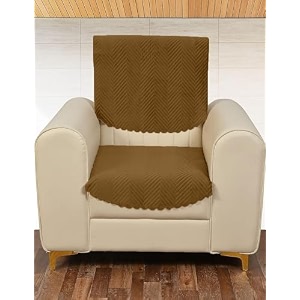 sparrow world premium quilted sofa cover set for 5 seater  3 and 2 seater slip covers  velvet panel gold zig zak 1 seater