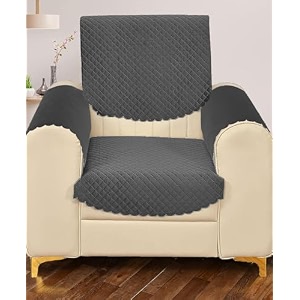 sparrow world solid color premium quilted sofa cover set for 5 seater sofa  3 seater and 2 seater sofa slip coversvelvet sofa panel grey diamond 1 seaterarm