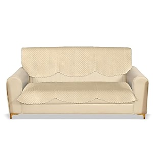 sparrow world premium quilted sofa cover set for 5 seater  3 seater and 2 seater slip covers  velvet panel base diamond 3 seater