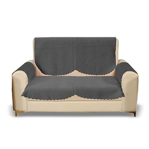 sparrow world solid color premium quilted sofa cover set for 5 seater sofa  3 seater and 2 seater sofa slip coversvelvet sofa panel grey zig zak 2 seaterarm