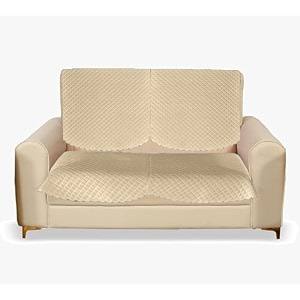sparrow world premium quilted sofa cover set for 5 seater  3 seater and 2 seater slip covers  velvet panel base diamond 2 seater