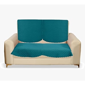 sparrow world premium quilted sofa cover set for 5 seater  3 seater and 2 seater slip covers  velvet panel firoji diamond 2 seater
