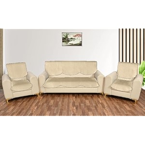 sparrow world solid color premium quilted sofa cover set for 5 seater sofa  3 seater and 2 seater sofa slip coversvelvet sofa panel diamond 5 seater