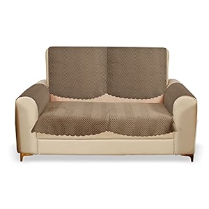 sparrow world premium quilted sofa cover set for 5 seater  3 seater and 2 seater slip covers  velvet panel mouse zig zak 2 seaterarm