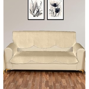 sparrow world premium quilted sofa cover set for 5 seater  3 seater and 2 seater slip covers  velvet panel base diamond 3 seaterarm