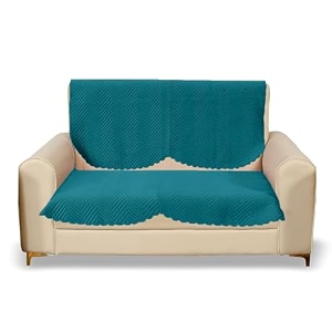 sparrow world premium quilted sofa cover set for 5 seater  3 seater and 2 seater slip covers  velvet panel firoji zig zak 2 seater
