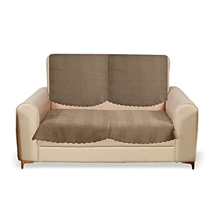 sparrow world premium quilted sofa cover set for 5 seater  3 seater and 2 seater slip covers  velvet panel mouse zig zak 2 seater