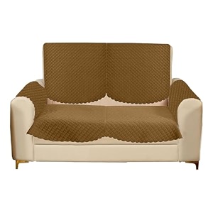 sparrow world premium quilted sofa cover set for 5 seater  3 seater and 2 seater slip covers  velvet panel gold diamond 2 seaterarm