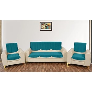 sparrow world premium quilted sofa cover set for 5 seater  3 seater and 2 seater slip coversvelvet panel firoji zig zak