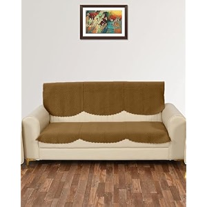 sparrow world premium quilted sofa cover set for 5 seater  3 seater and 2 seater slip coversvelvet panel gold zig zak 3 seater