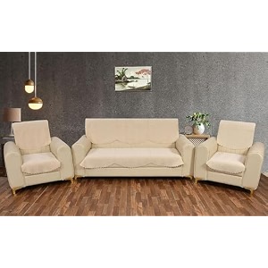 sparrow world solid color premium quilted sofa cover set for 5 seater sofa  3 seater and 2 seater sofa slip coversvelvet sofa panel base zig zak 5 seater