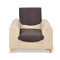 Sparrow World Premium Quilted Sofa Cover Set for 5 Seater | 3 and 2 Seater Slip Covers | Velvet Panel (Brown Diamond 1 Seater)