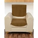 Sparrow World Premium Quilted Sofa Cover Set for 5 Seater | 3 and 2 Seater Slip Covers | Velvet Panel (Gold Zig Zak 1 Seater)