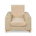 Sparrow World Premium Quilted Sofa Cover Set for 5 Seater | 3 and 2 Seater Slip Covers | Velvet Panel (Base Zig Zak 1 Seater)