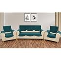 Sparrow World Premium Quilted Sofa Cover Set for 5 Seater | 3 Seater and 2 Seater Slip Covers | Velvet Panel (Diamond 5 Seater+Arm)