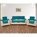 Sparrow World Premium Quilted Sofa Cover Set for 5 Seater | 3 Seater and 2 Seater Slip Covers | Velvet Panel (Firoji Zig Zak 5 Seater+Arm)