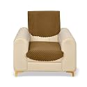 Sparrow World Premium Quilted Sofa Cover Set for 5 Seater | 3 and 2 Seater Slip Covers | Velvet Panel (Gold Diamond 1 Seater)